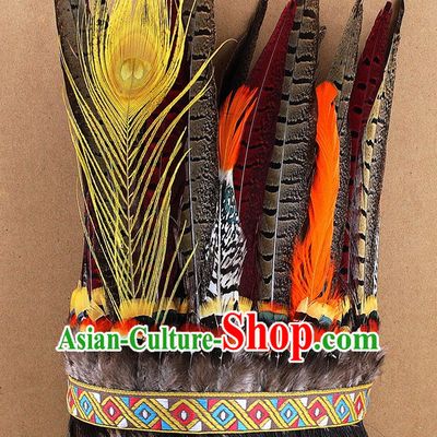 Handmade Feather Hair Pin Hair Accessory Headwear Hair Accessorie Head Dress Head Piece Jewel Hat Set