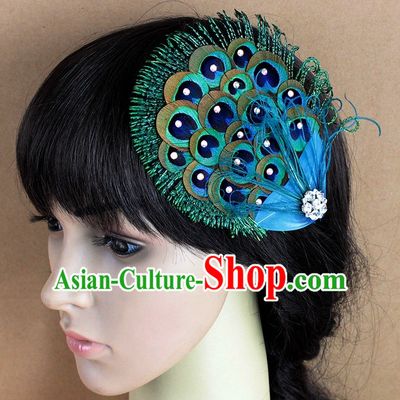 Handmade Feather Hair Pin Hair Accessory Headwear Hair Accessorie Head Dress Head Piece Jewel Hat Set