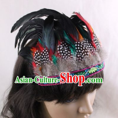 Handmade Feather Hair Pin Hair Accessory Headwear Hair Accessorie Head Dress Head Piece Jewel Hat Set