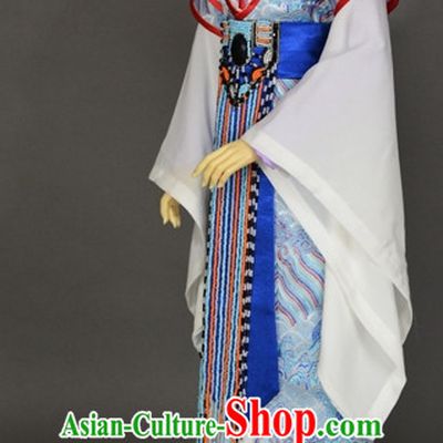 Men Phoenix Dress White Wedding Dress Stage Performance Phoenix Wedding Peacock Dress Traditional Chinese Clothing White Costume