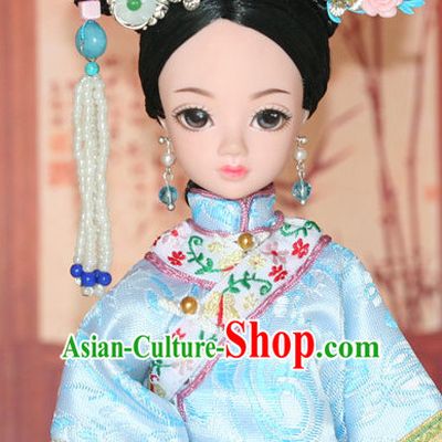 Traditional Chinese Qing Empress Headpiece Princess Headdress Palace Hair Decorations Royal Hair Sticks Head Gear Hair Decoration Set