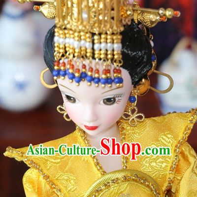 Traditional Chinese Women Qing Empress Headpiece Princess Headdress Palace Hair Decorations Royal Hair Sticks Head Gear Hair Decoration Set