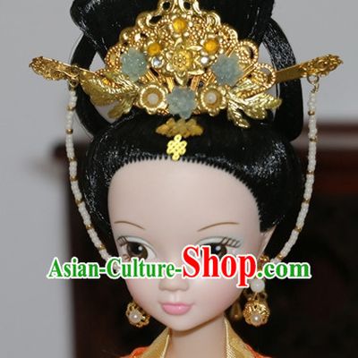 Traditional Chinese Women Qing Empress Headpiece Princess Headdress Palace Hair Decorations Royal Hair Sticks Head Gear Hair Decoration Set