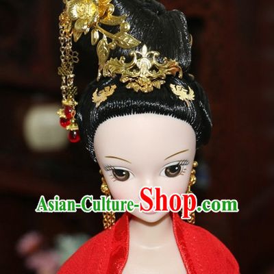 Traditional Chinese Women Qing Empress Headpiece Princess Headdress Palace Hair Decorations Royal Hair Sticks Head Gear Hair Decoration Set