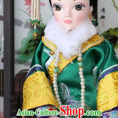 Traditional Chinese Women Qing Empress Headpiece Princess Headdress Palace Hair Decorations Royal Hair Sticks Head Gear Hair Decoration Set