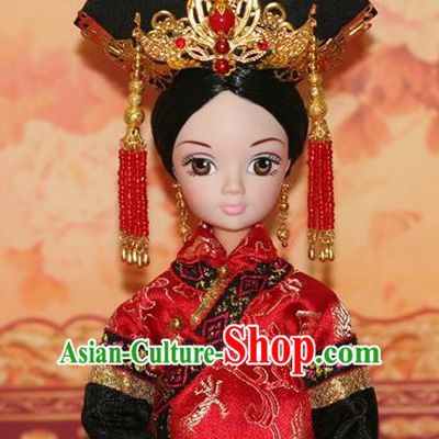 Traditional Chinese Qing Empress Headpiece Princess Headdress Palace Hair Decorations Royal Hair Sticks Head Gear Hair Decoration Set