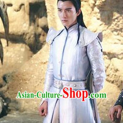 Ancient Chinese Aristocrat Clothing and Coronet Headwear Complete Set for Men