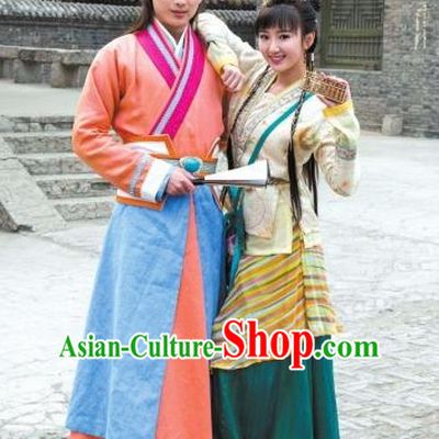 Ancient Chiinese Knight Samurai Costumes Hanfu Clothing for Men
