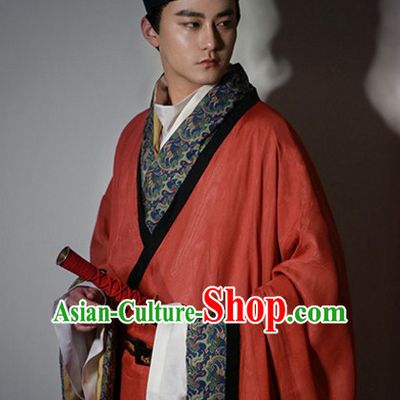 Special Events Ancient Chinese Official Han Fu Clothing Complete Set for Men