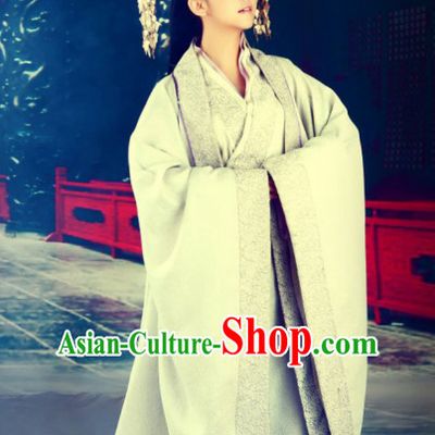 Chinese Classical Princess Hanfu Clothes Costumes Clothing and Headpieces Complete Set for Women