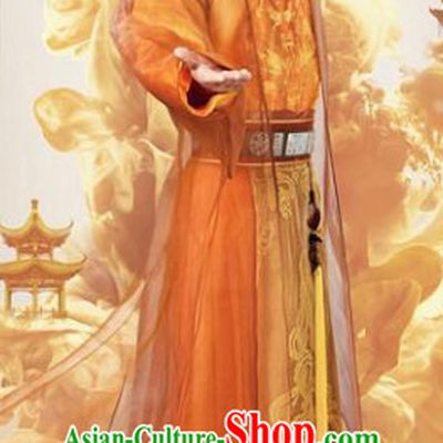 Ancient Chinese Royal Highess Imperial Prince Clothes Costumes Clothing and Hair Accessories Complete Set for Men