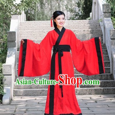 Traditional Chinese Han Dynasty Quju Hanfu Clothing Historical Dress Complete Set for Women Girls