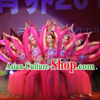 Traditional Chinese Yangge, Fan Dancing Wholesale Costume, Folk Dance Yangko Costume, Traditional Chinese Nationality Dancewear for Women