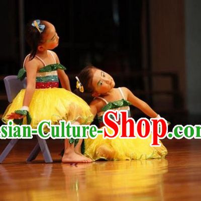 Traditional Chinese Yangge, Children Fan Dancing Wholesale Costume, Folk Dance Yangko Costume Dancewear for Kids