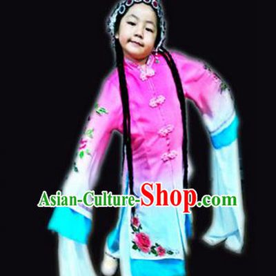 Traditional Chinese Yangge, Children Kindergarten Fan Dancing Wholesale Peking Opera Costume, Folk Dance Yangko Costume, Traditional Chinese Peking Opera Dancewear for Kids