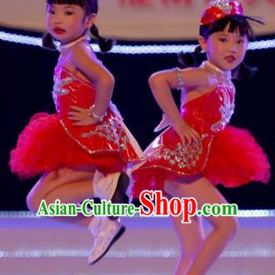 Traditional Chinese Yangge, Children Kindergarten Fan Dancing Wholesale Costume, Folk Dance Yangko Costume Dancewear for Kids