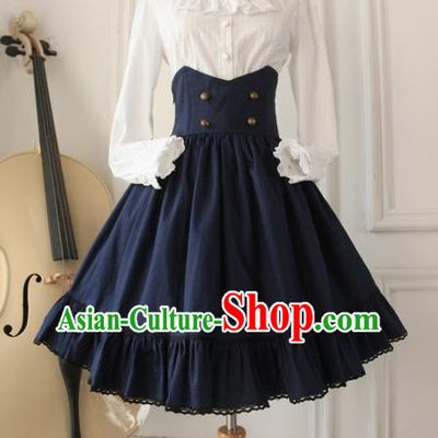 Traditional Classic Women Clothing, Traditional Classic Woolen High Waist Skirt,  Short Dress for Women