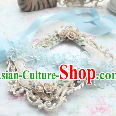 Traditional Classic Hair Accessories, Restoring Ancient Lace Princess Handmade Flowers Hair Ribbon for Women