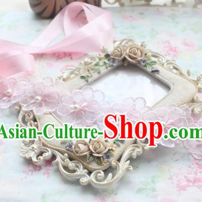 Traditional Classic Hair Accessories, Restoring Ancient Lace Princess Handmade Flowers Hair Ribbon for Women
