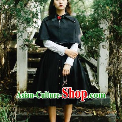 Traditional Classic Elegant Women Costume Cape, Restoring Ancient Gothic Princess Cape Jacket for Women