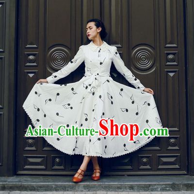 Traditional Classic Elegant Women Costume Sanding One-Piece Dress, Restoring Ancient Princess Giant Swing Long Skirt for Women