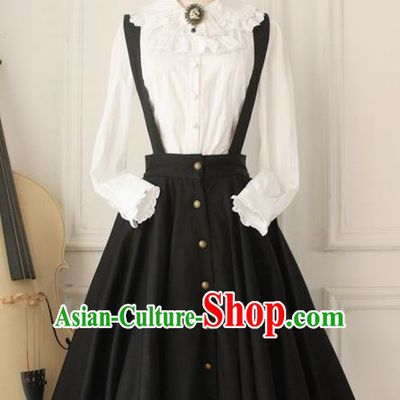 Traditional Classic Elegant Women Costume One-Piece Dress, Restoring Ancient Princess Suspender Skirt Giant Swing Sundress for Women