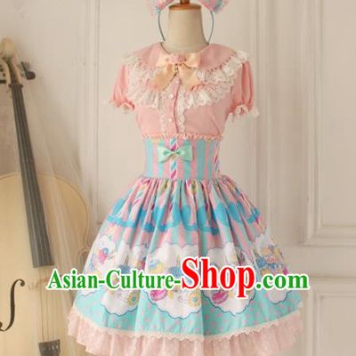 Traditional Classic Elegant Women Costume Fishbone Bust Skirt, Restoring Ancient Princess Sweet Giant Swing Skirt for Women