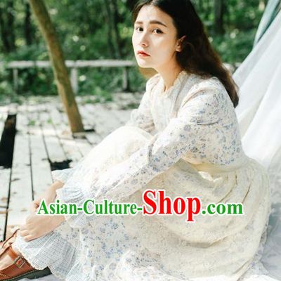 Traditional Classic Chinese Elegant Women Costume Champee One-Piece Dress, Restoring Ancient Princess Lace Dress for Women