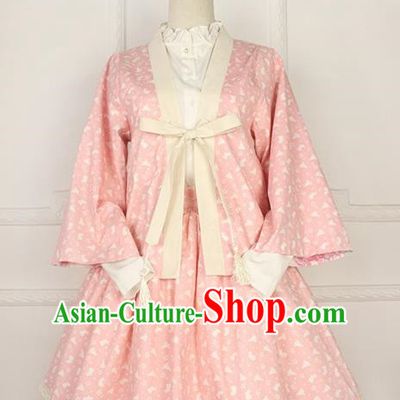 Traditional Japanese Restoring Ancient Kimono Costume Smock Small Coat, China Modified Double Side Short Cardigan Sweet Jacket for Women