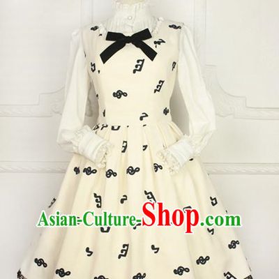 Traditional Classic Elegant Women Costume Woolen One-Piece Dress, Restoring Ancient Wool Embroidered Dress for Women