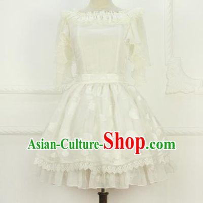 Traditional Classic Elegant Women Costume Bust Skirt, Restoring Ancient Princess Bubble Skirt Giant Swing Lace Skirt for Women