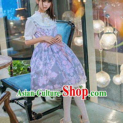 Traditional Classic Elegant Women Costume One-Piece Dress, Restoring Ancient Princess Bubble Skirt Giant Swing Sweet Dress for Women