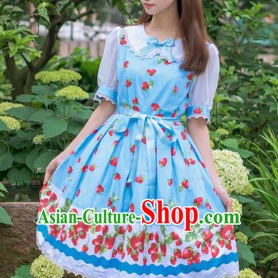 Traditional Classic Elegant Women Costume One-Piece Dress, Restoring Ancient Princess Bubble Skirt Giant Swing Sweet Dress for Women