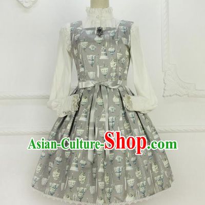 Traditional Classic Elegant Women Costume One-Piece Dress, Restoring Ancient Princess Gothic Giant Swing Sweet Dress for Women