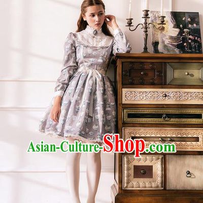Traditional Classic Elegant Women Costume One-Piece Dress, Restoring Ancient Princess Giant Swing Pleated Dress for Women