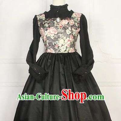 Traditional Classic Chinese Elegant Women Costume One-Piece Dress, Chinese Cheongsam Restoring Ancient Princess Sundress for Women