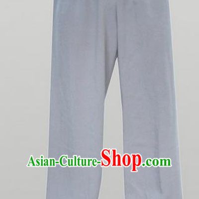 Traditional Chinese Wudang Uniform Taoist Linen Pants Wu Gong Trousers, Chinese Tang Suit Wushu Clothing Tai Chi Bloomers for Men