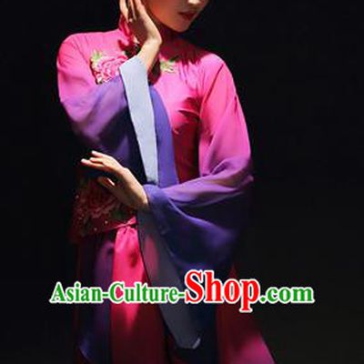 Traditional Chinese Classical Yangko Dance Dress, Yangge Fan Dancing Costume Suits, Folk Dance Yangko Costume for Women