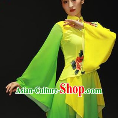 Traditional Chinese Classical Yangko Dance Dress, Yangge Fan Dancing Costume Suits, Folk Dance Yangko Costume for Women