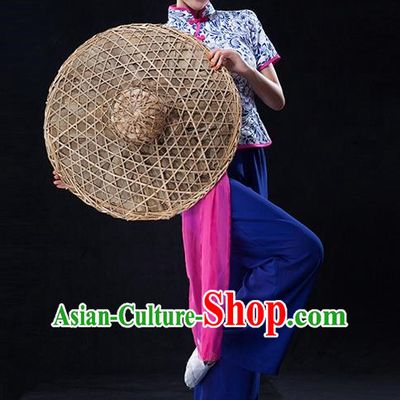 Traditional Chinese Classical Yangko Blue and White Porcelain Dance Clothing, Yangge Fan Dancing Costume Suits, Folk Dance Yangko Costume for Women
