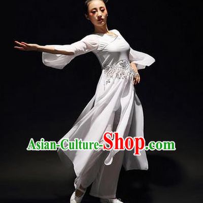 Traditional Chinese Classical Yangko Silk Dance Clothing, Yangge Fan Dancing Costume Chorus Suits, Folk Dance Yangko Costume for Women