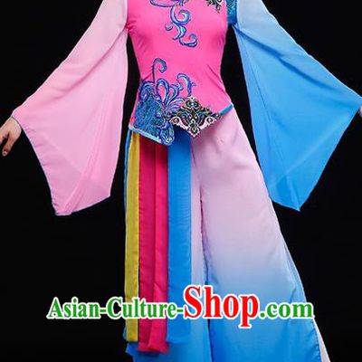 Traditional Chinese Classical Yangko Dance Dress, Yangge Fan Dancing Costume, Folk Dance Yangko Costume for Women