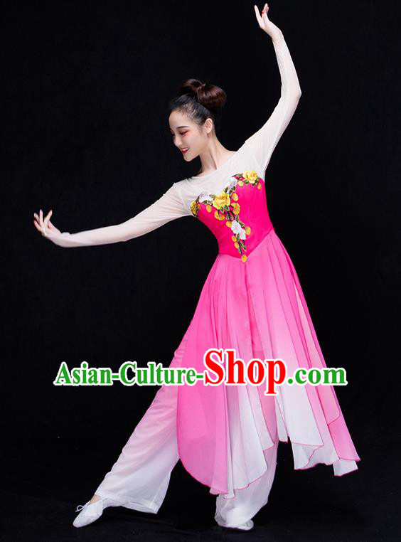 Traditional Chinese Yangge Fan Dancing Costume