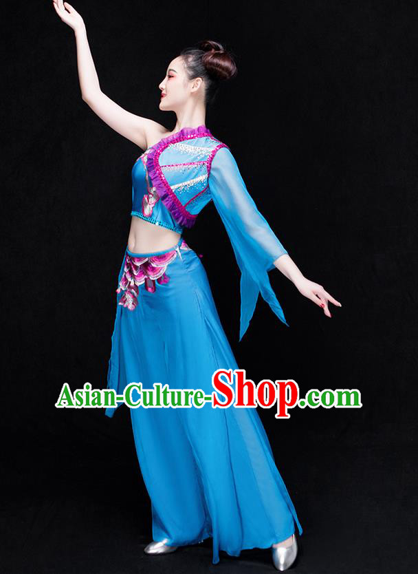 Traditional Chinese Yangge Fan Dancing Costume