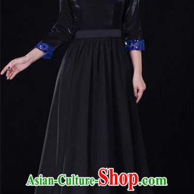 Traditional Chinese Classical Yangko Dance Dress, Yangge Fan Dancing Costume Lace Chorus Suits, Folk Dance Yangko Costume for Women