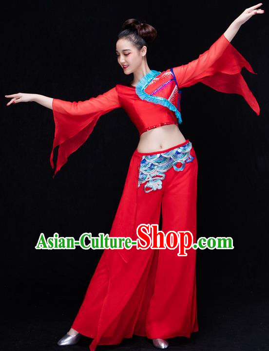 Traditional Chinese Yangge Fan Dancing Costume Traditional Chinese Yangge Fan Dancing Costume