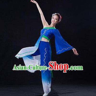 Traditional Chinese Classical Yangko Lotus Dance Dress, Yangge Fan Dancing Costume Umbrella Dance Suits, Folk Dance Yangko Costume for Women