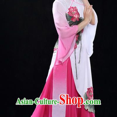 Traditional Chinese Classical Yangko Dance Dress, Yangge Fan Dancing Costume Umbrella Dance Suits, Folk Dance Yangko Costume for Women