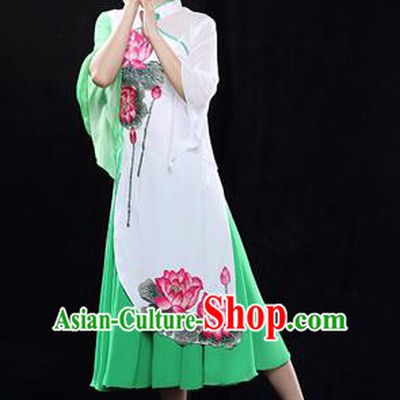 Traditional Chinese Classical Yangko Dance Dress, Yangge Fan Dancing Costume Umbrella Dance Suits, Folk Dance Yangko Costume for Women
