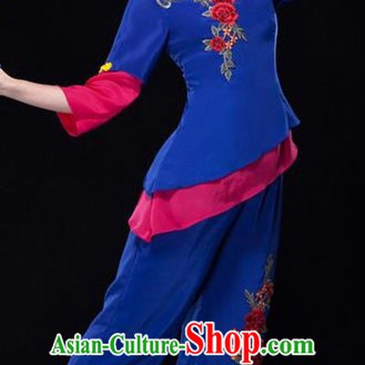 Traditional Chinese Classical Yangko Dance Dress, Yangge Fan Dancing Costume Umbrella Dance Suits, Folk Dance Yangko Costume for Women